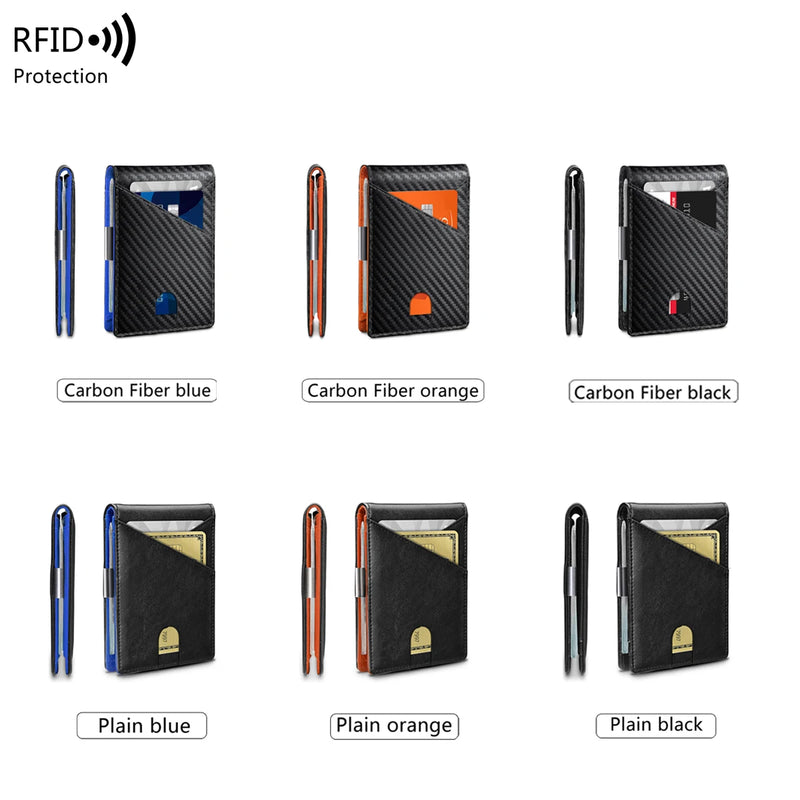 Carteira Masculina Minimalista RFID Antifurto